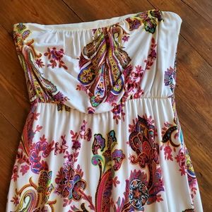 Strapless maxi dress